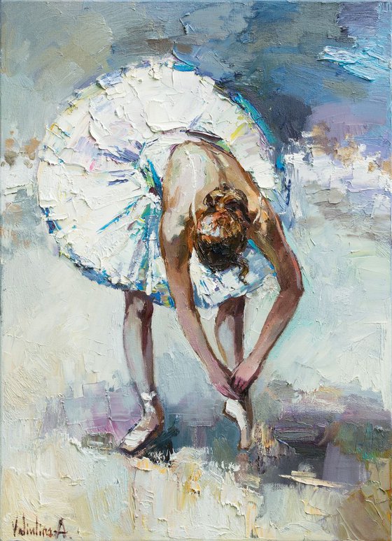 Ballerina - Original oil painting 50 x 70 cm