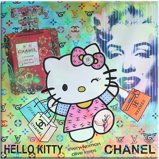 Hello Kitty Chanel -  Paper - Giclee print
