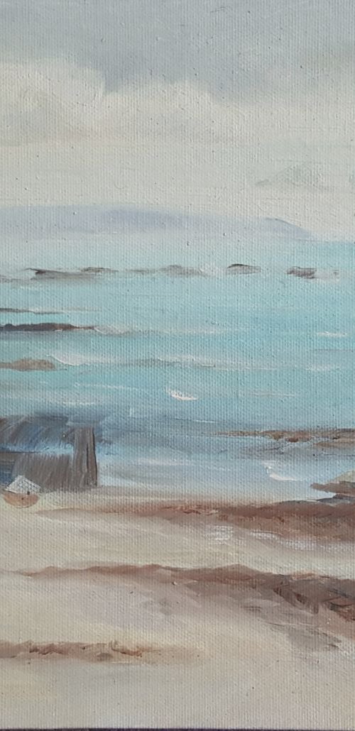 Impressionist Beach Scene 1 by Mary Stubberfield