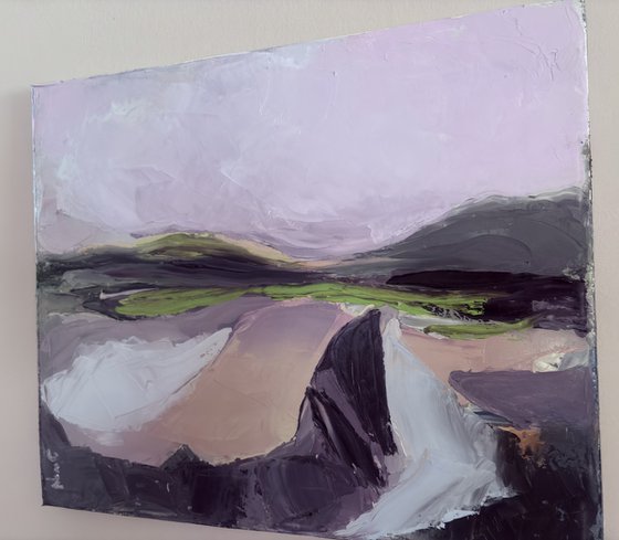 Silent abstract fields in Lavender and Earth