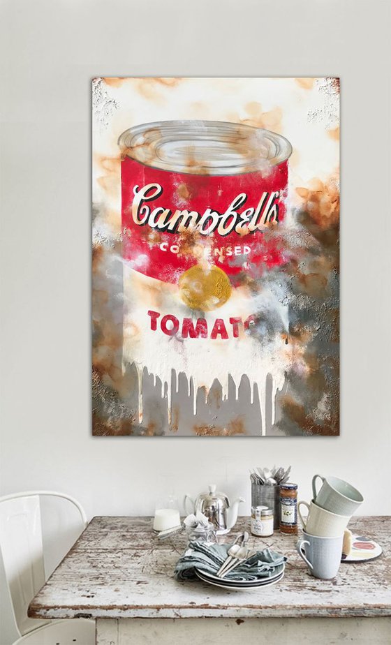 canned heat- wink to Warhol   (120 x 80 cm) Dee Brown