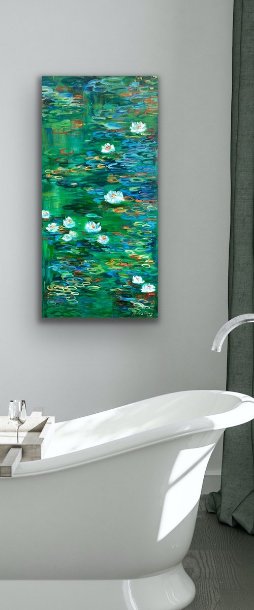 Blue water lilies by Julia Borg