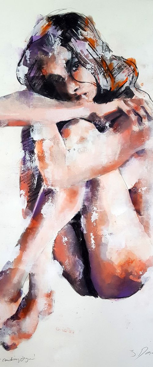 10-19-17 crouching figure by Thomas Donaldson