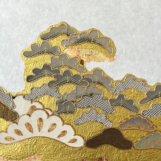 Cloud of Pines ~Timeless~ (Kimono Upcycled )