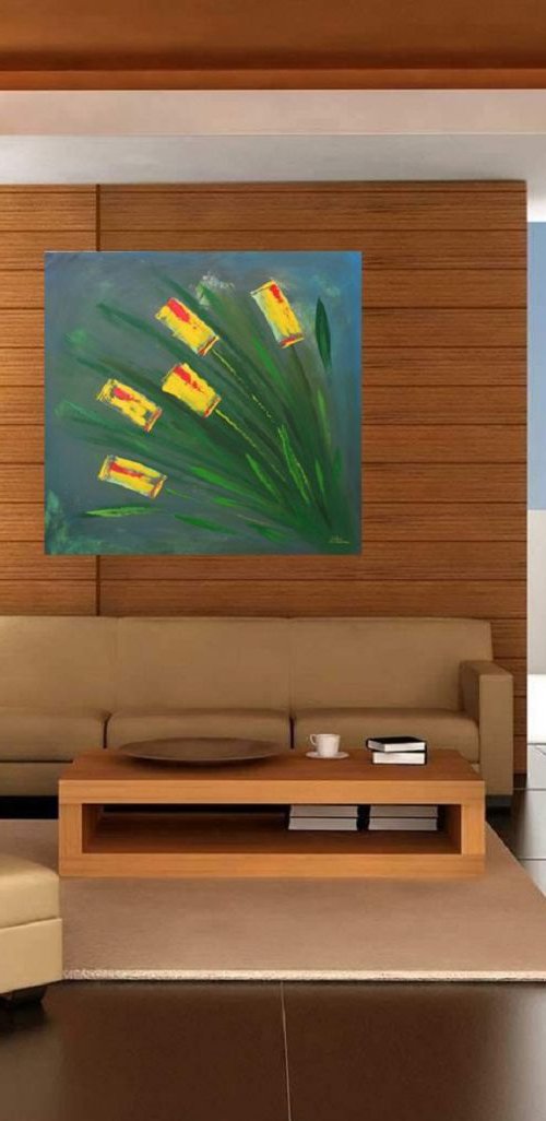 Tulips in Abstract by Galina Zimmatore