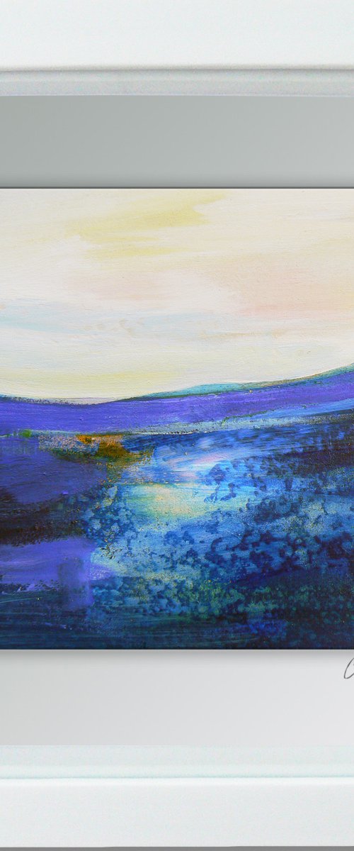 Framed ready to hang original abstract - abstract landscape #10 by Carolynne Coulson