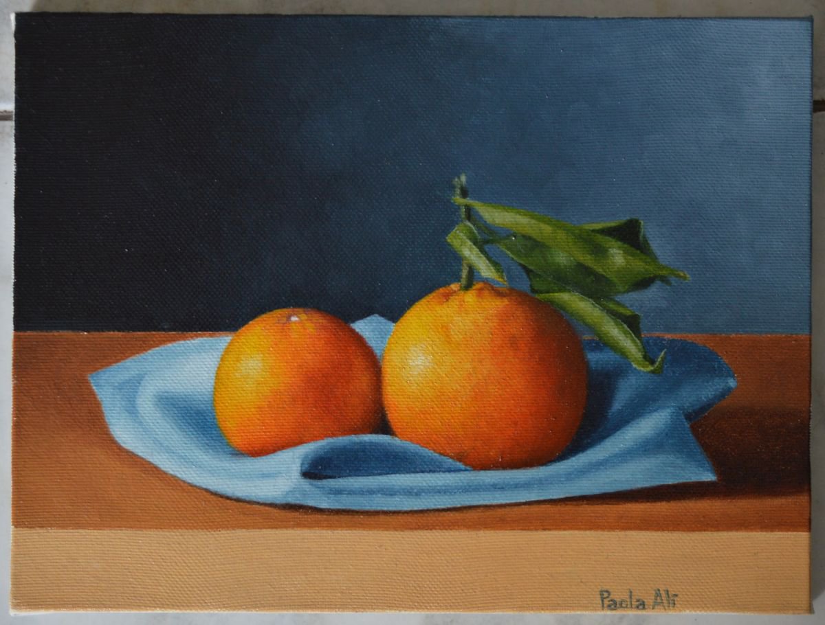 two oranges still-life by Paola Ali