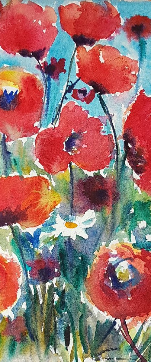 Poppy series I by Silvia Flores Vitiello