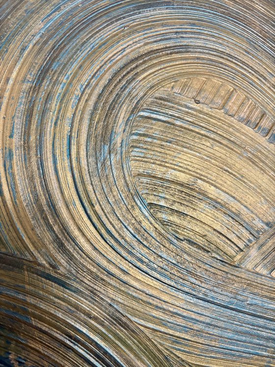 Golden waves 80x120x2 cm