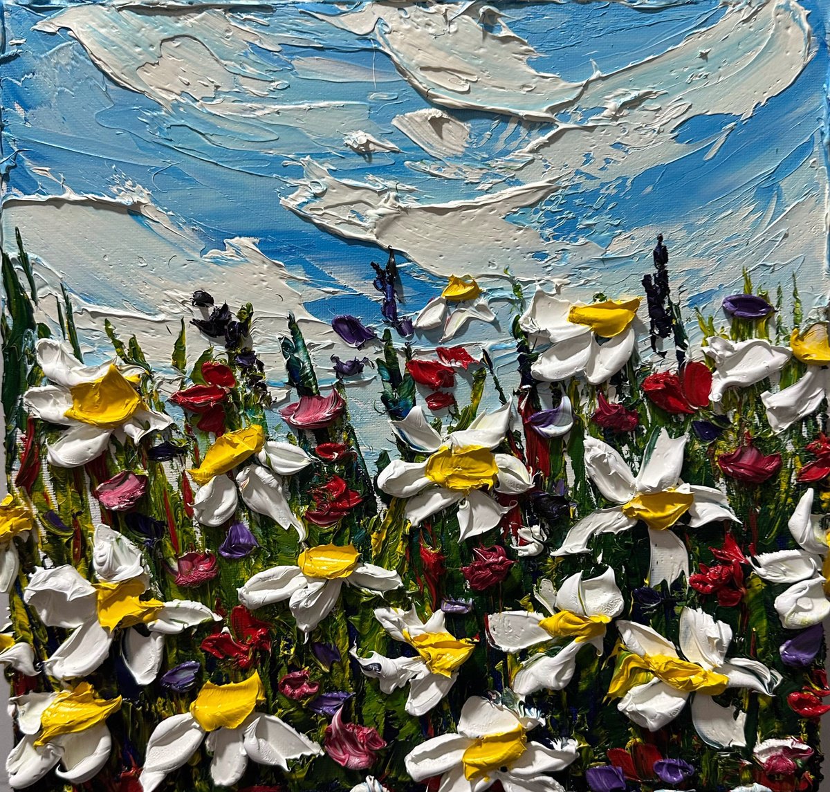 Meadow Flowers By Oksana Fedorova, 11 X 11, Artwork For Sale On Artfinder