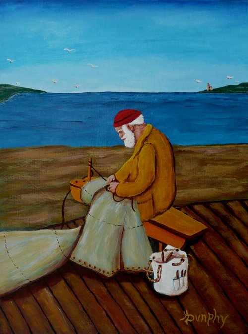 Mending Sails by Dunphy Fine Art