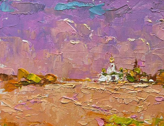 A church can be seen