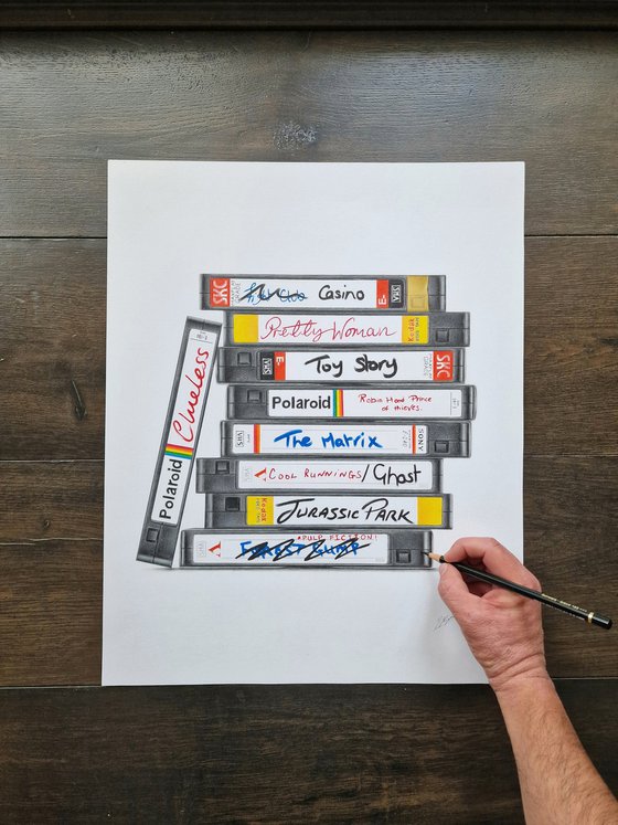 90s VHS Stack