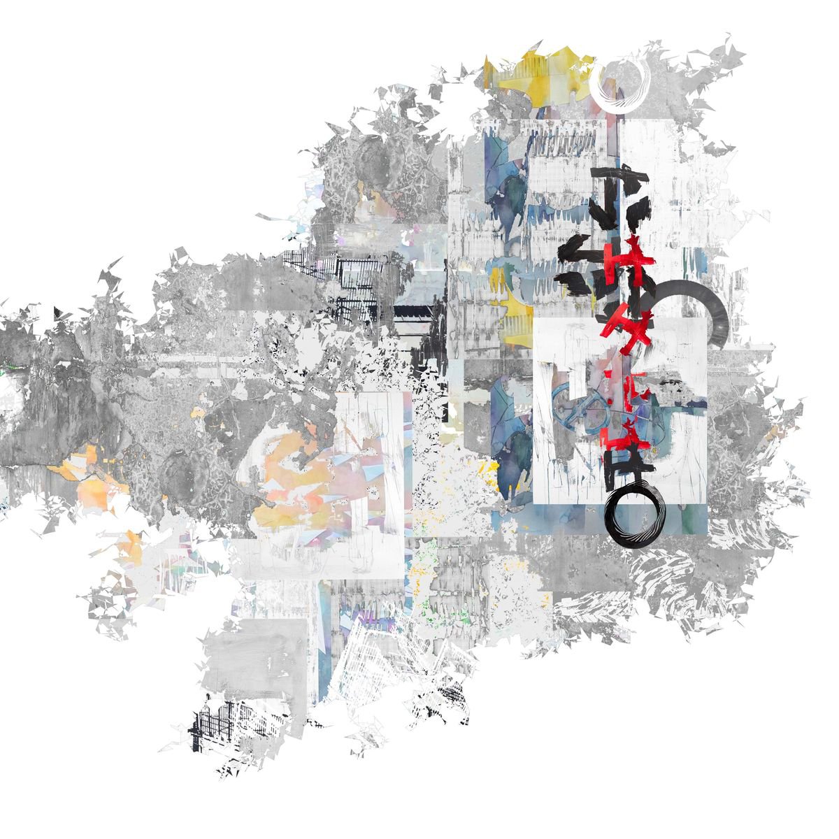 Abstract Limited Edition Print By The Most Active, 20 X 20", Thrown Away Moments, Original Artwork