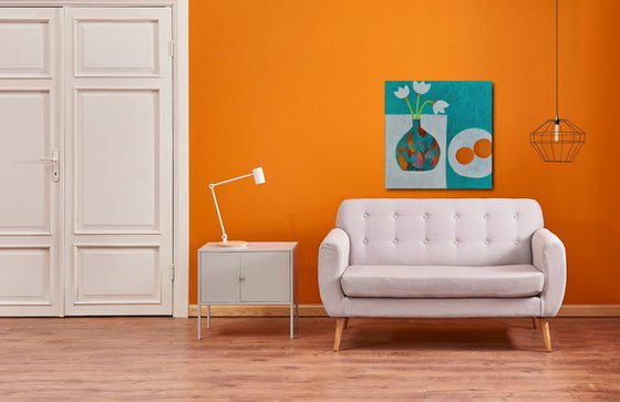 Still Life with 2 Oranges