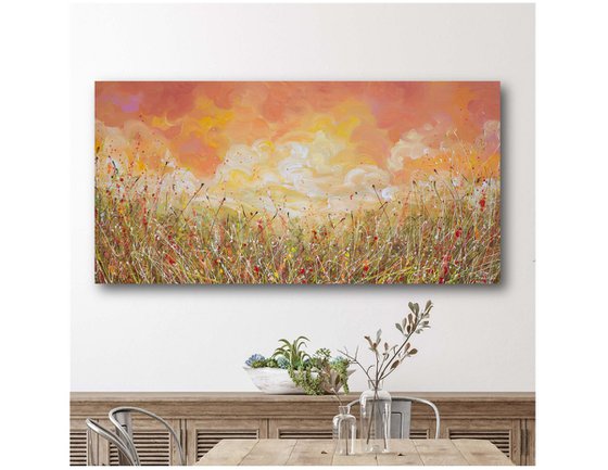 Sunset Clouds - Colorful Landscape Painting