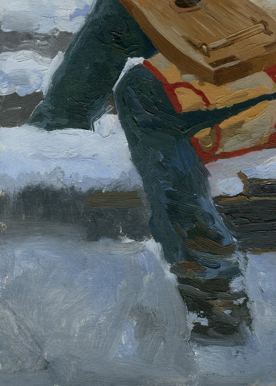 Self-portrait playing the gusli