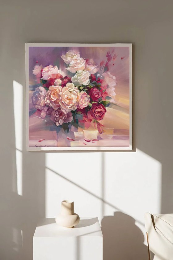 Roses. Tea for three