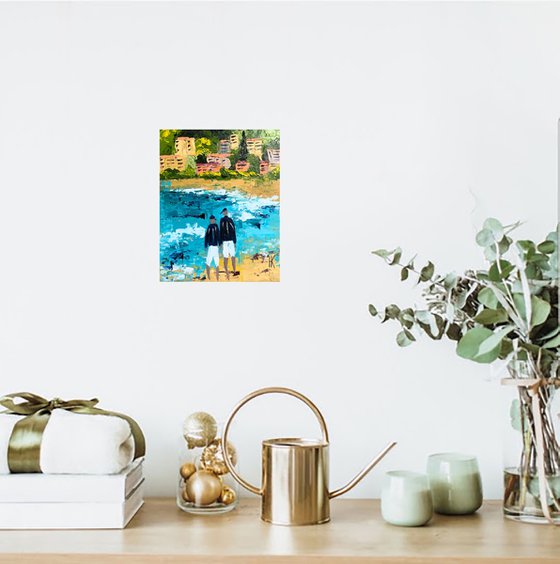 Couple Positano Original Painting