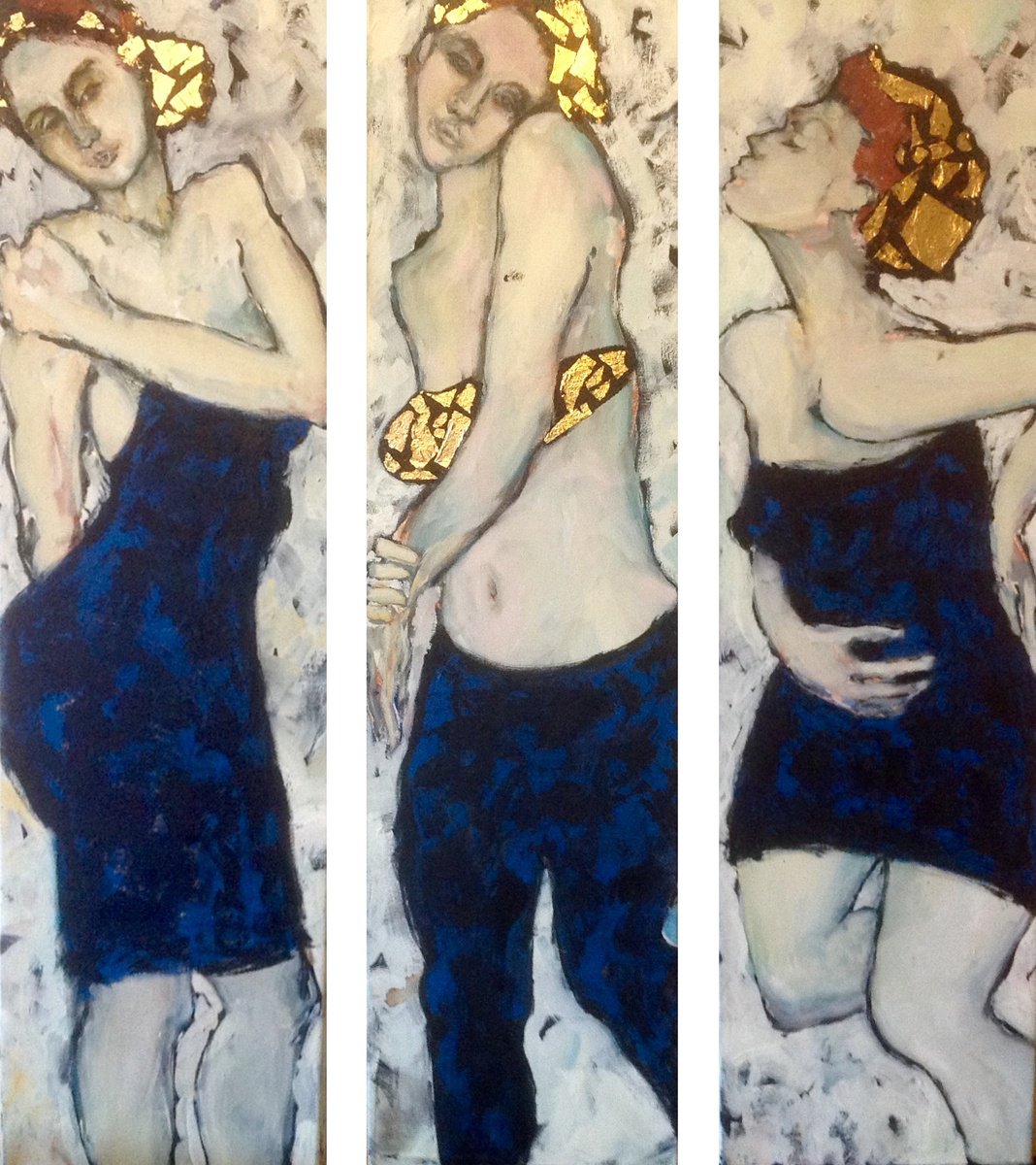 Aureus Trinitas (triptych) by Odette Farrell