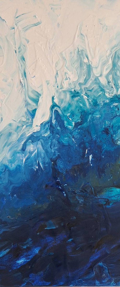 Light / Deep Blue Abstraction by Evi Panteleon
