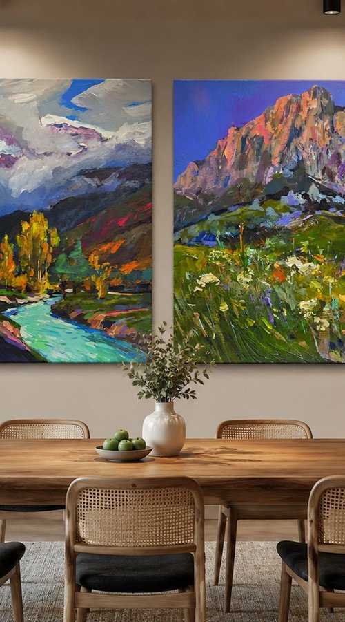 Summer evening.Formigal by Anton Gudzykevych