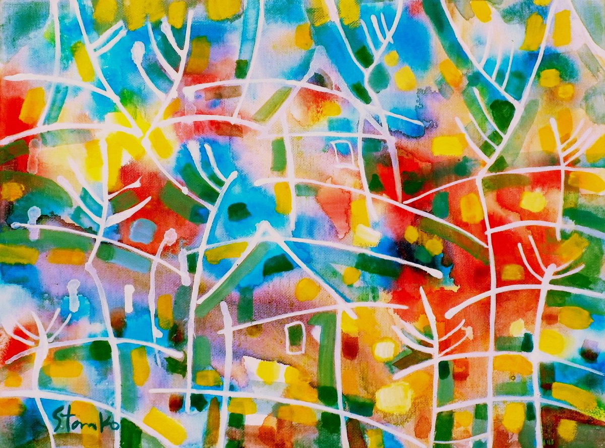  Cubists Landscape-Iii By Stanislav Bojankov, 16 X 12, Artwork For Sale On Artfinder