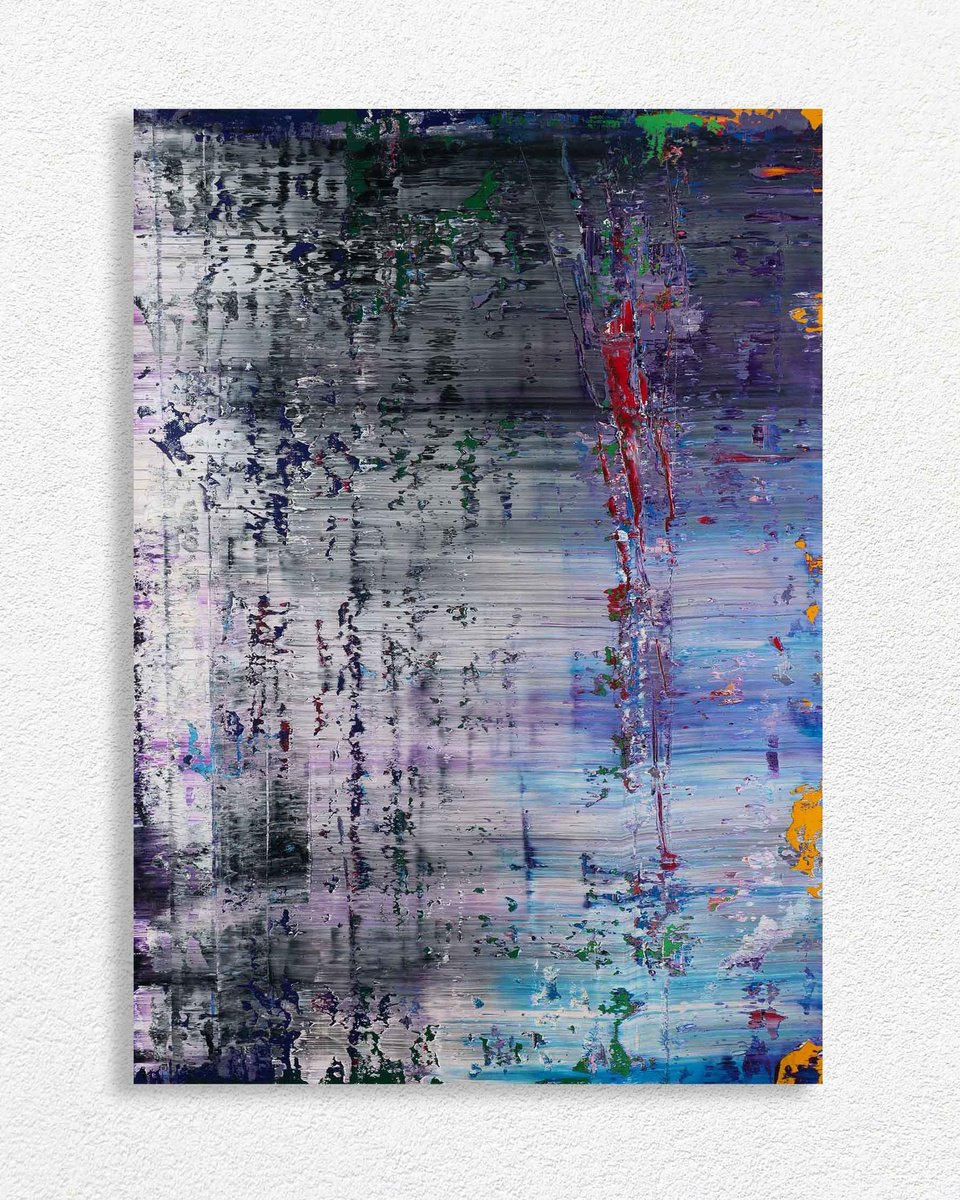 Organic Abstract Oil Painting By Vadim Shamanov, 18 X 25", Silent Memory, Original Artwork