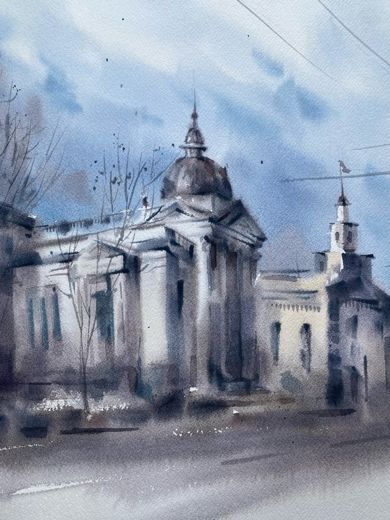 The city opening into spring
