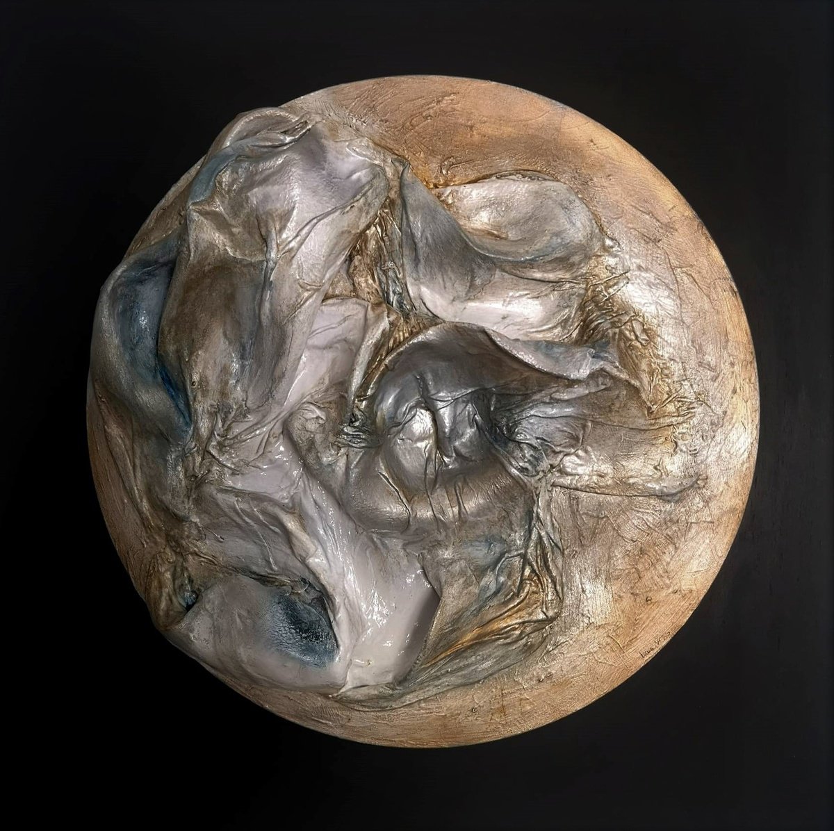 Abstract Painting By Ivana Urso, 26 X 26, Moonlight, Original Artwork