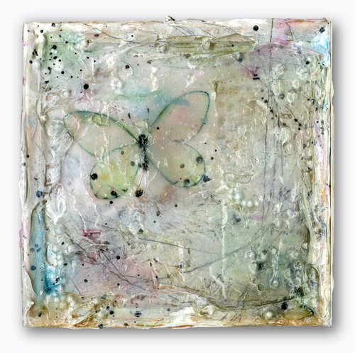 Butterfly Kisses 4 - Mixed media abstract art by Kathy Morton Stanion by Kathy Morton Stanion