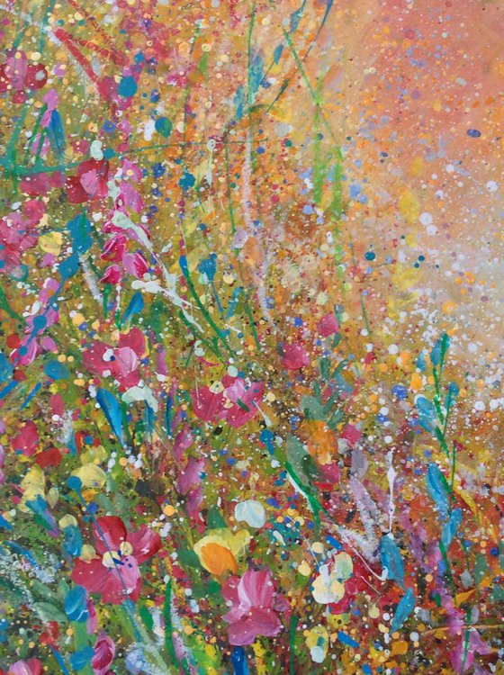Abstract Meadow II on Fabriano Paper