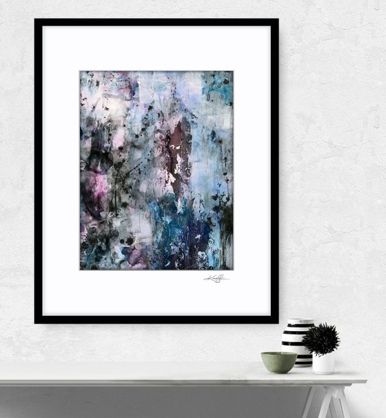 Enchanted Moments 14 - Mixed Media Abstract Painting in mat by Kathy Morton Stanion