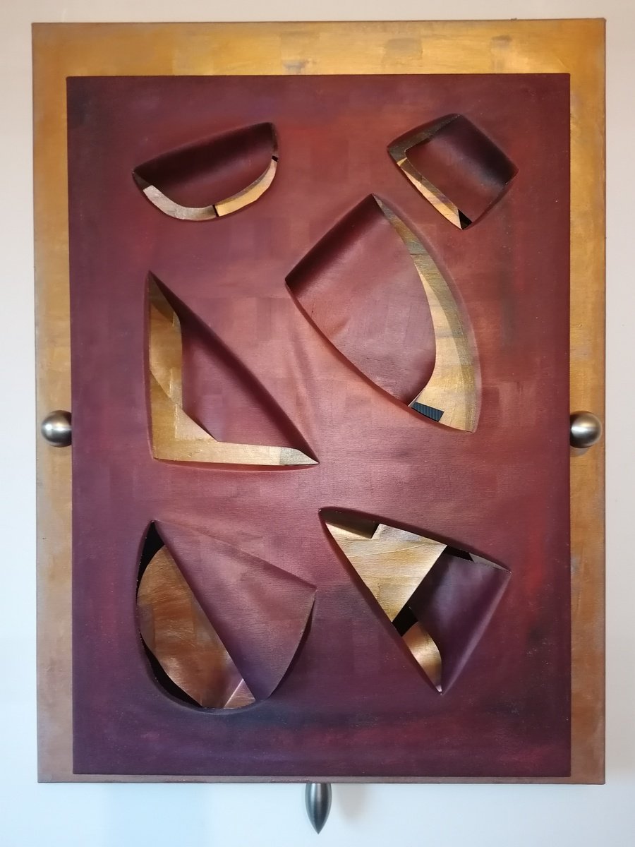 Surrealistic Abstract Acrylic Painting By Stefano Mazzolini, 28 X 39", Ttf2, Original Artwork