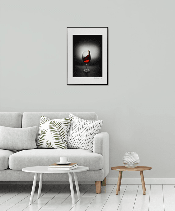 " Glass of wine " Limited edition 1 / 15
