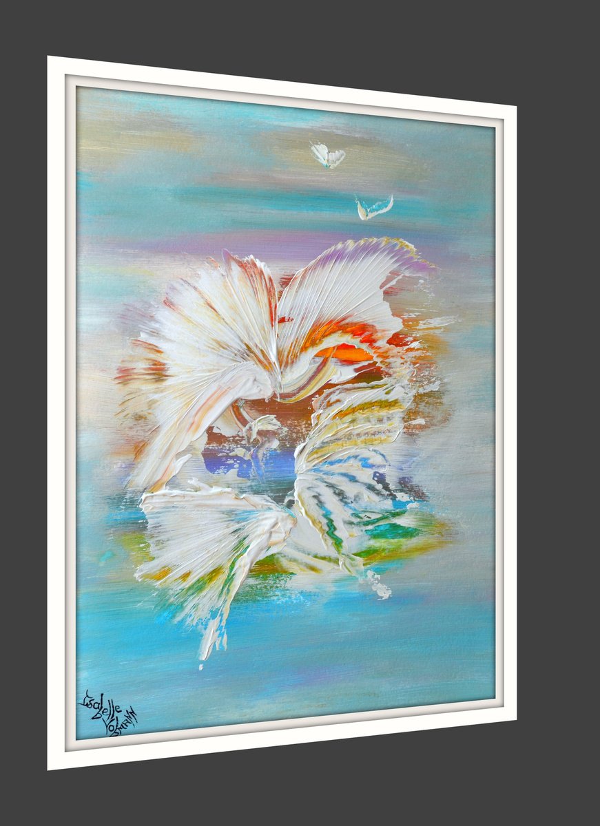 BALLET NAUTIQUE - free shipping - palette knife - Abstract by Isabelle Vobmann