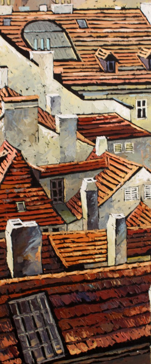 Roofs of old Prague-1 by Volodymyr Melnychuk