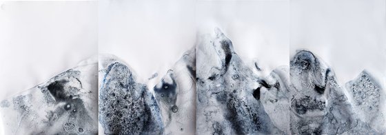 Zen  / Mountains/ 120 cm x 42 cm Series of Abstract