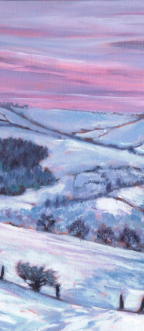 Welsh Hills in Snow by Michele Wallington