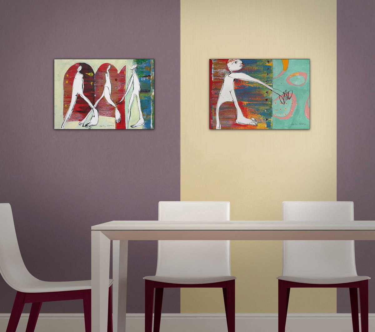 Portrait Acrylic Painting By Jiri Havlik, 20 X 14, On Thursday, Original Artwork