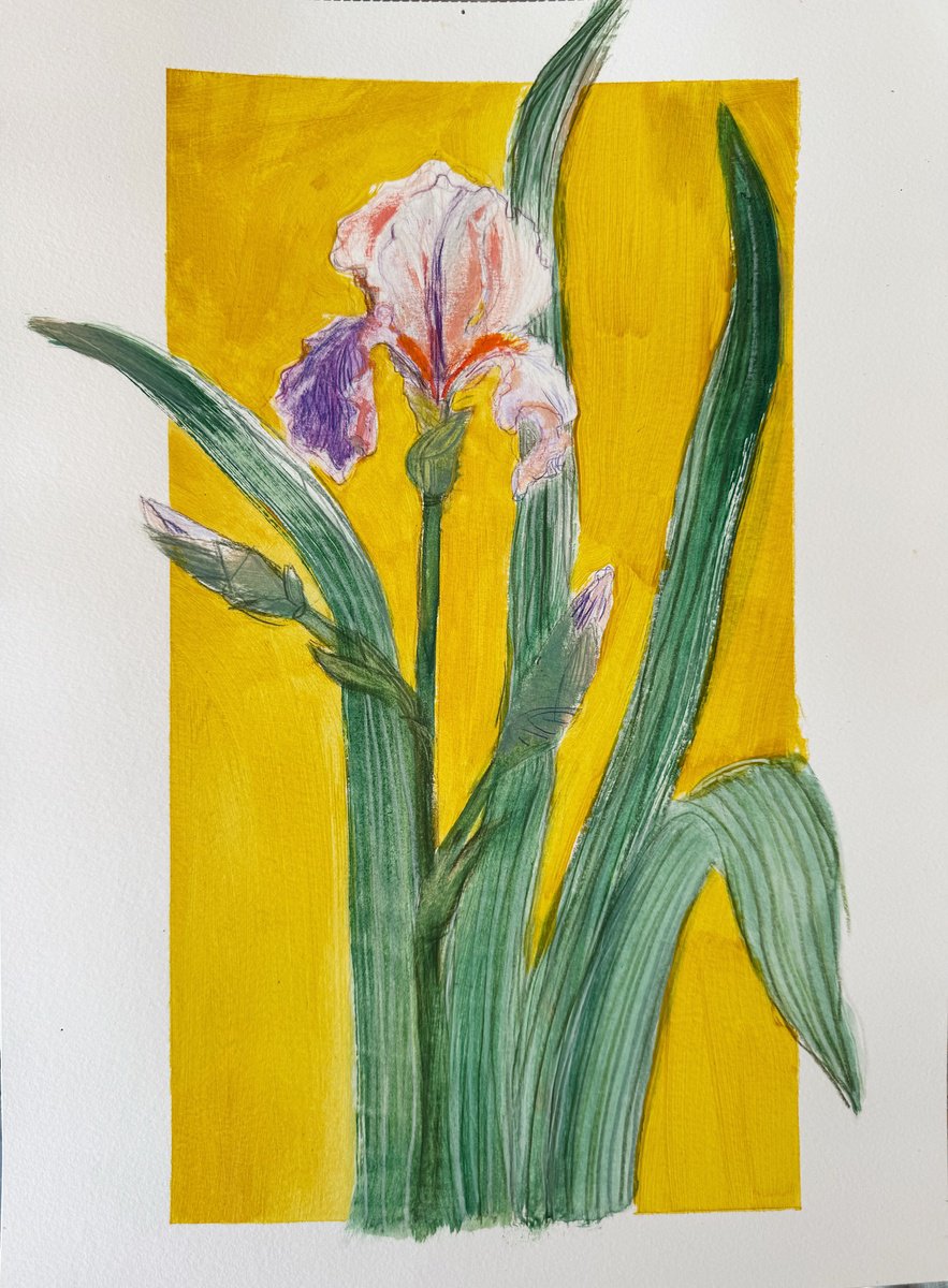 Impressionistic Botanical Painting By Anastasia Mazur-Skrobova, 11 X 16, Tsunami, Original Artwork