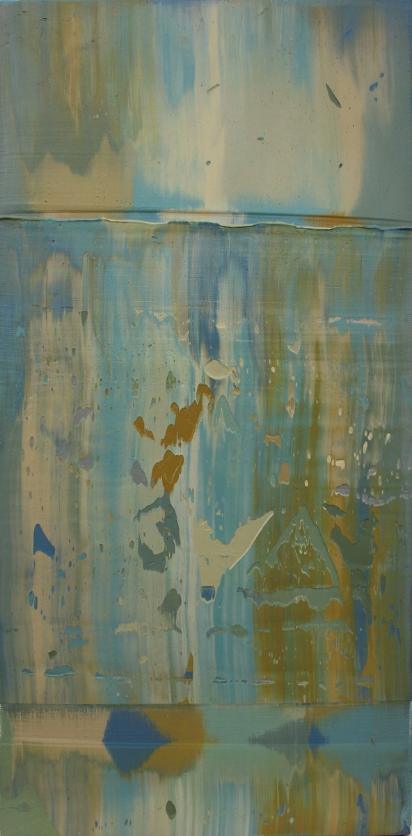 Organic Abstract Oil Painting By Athaang Art, 12 X 24, S-4, Original Artwork