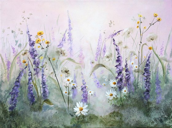 Lupines and Chamomile Drift