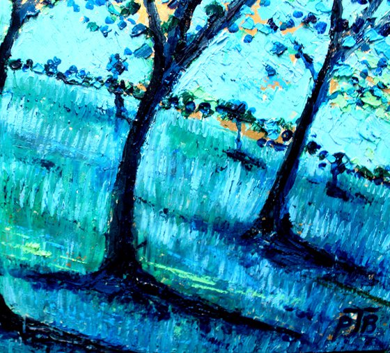 Landscape in Blue and Gold I