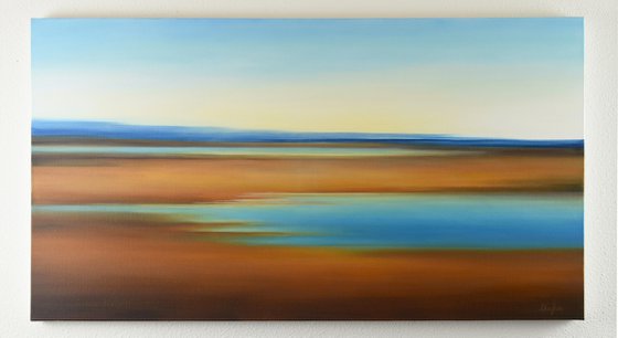 Sauvie's Gold - Colorful Abstract Landscape