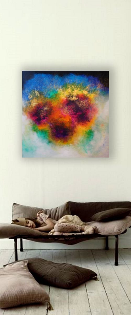 100x100cm. / abstract painting / Episode 61 by Alex Senchenko
