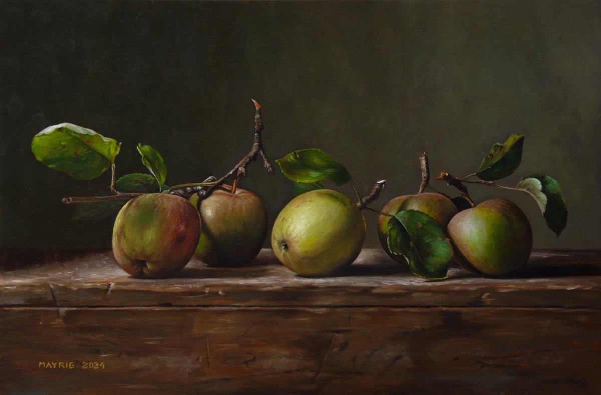 Photorealistic Still Life Oil Painting By Mayrig Simonjan, 24 X 16", Autumn Splendour, Original Artwork