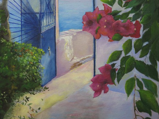 Bougainvillea and Greek Sun