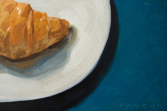 good morning - still life of a french croissant