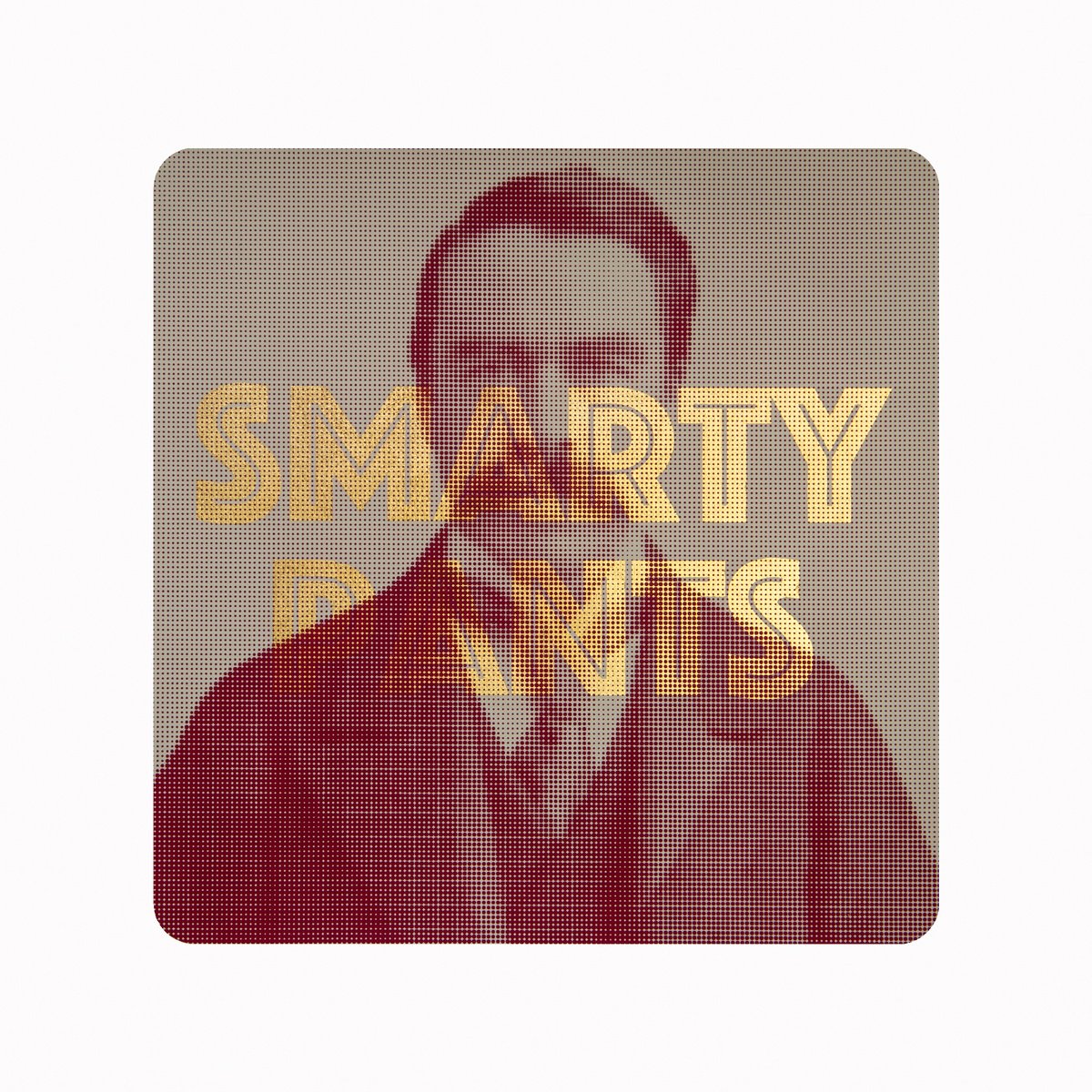 Typographic Portrait Screenprint By Aawatson, 20 X 20, Smarty Pants (Parchment), Original Artwork